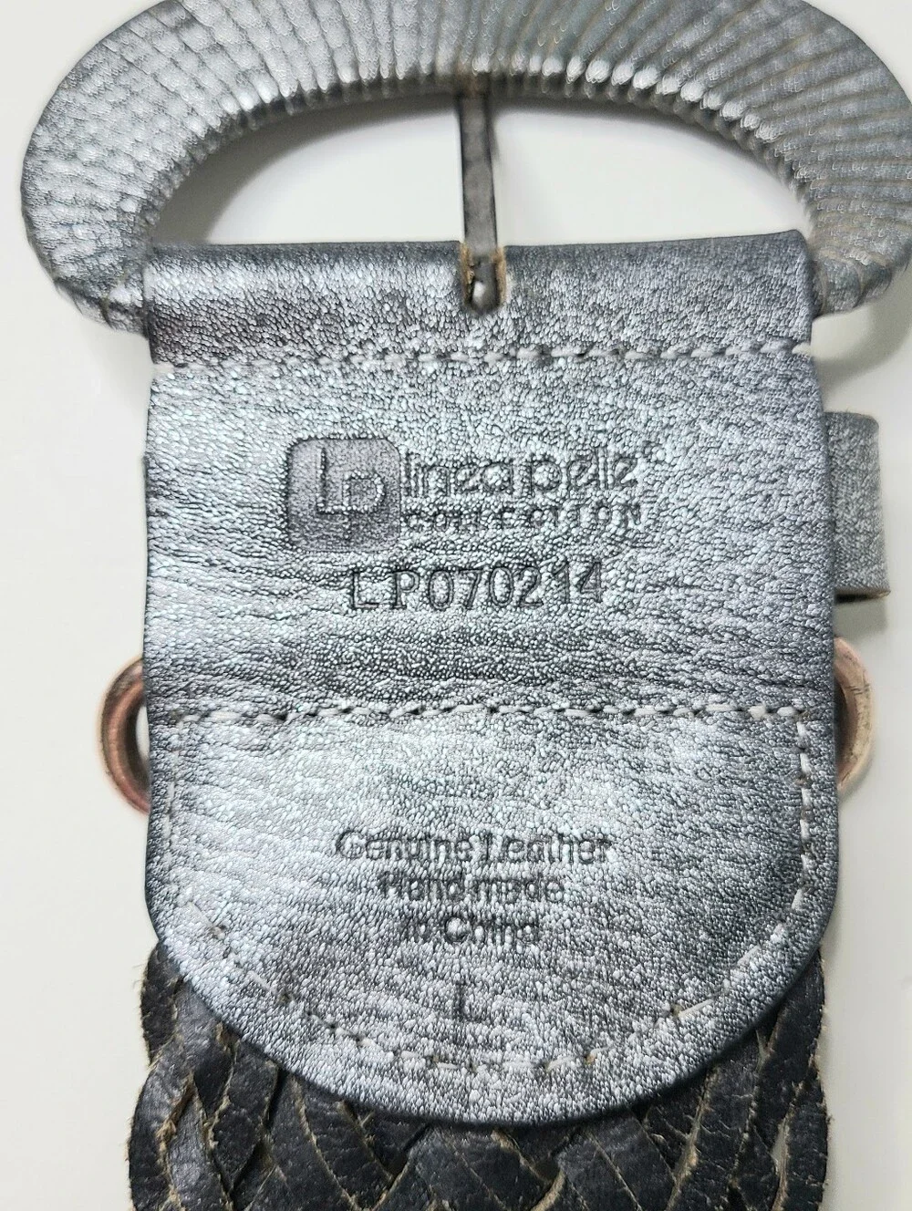 Linea Pelle Handmade Wide Oversized Braided Woven Genuine Leather Belt